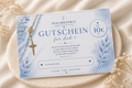 Blaue Gutscheine