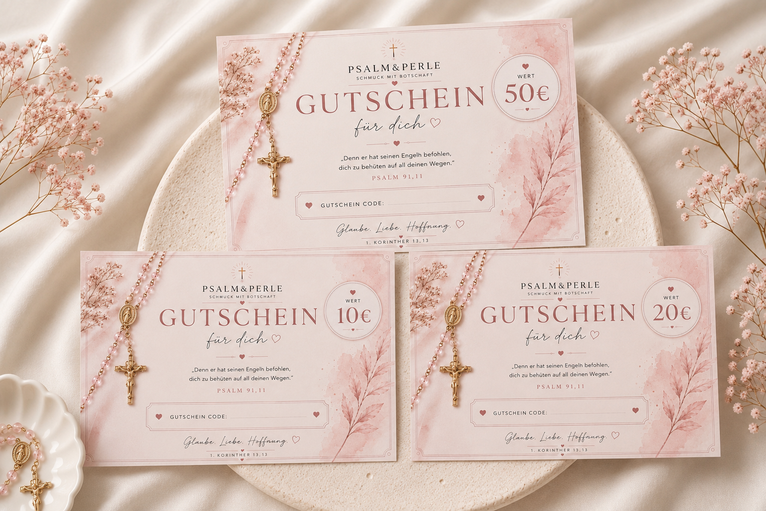 Pinke Gutscheine