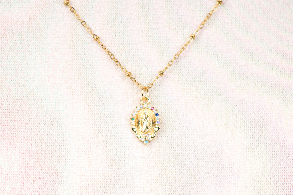 Jungfrau Maria Kette - Gold