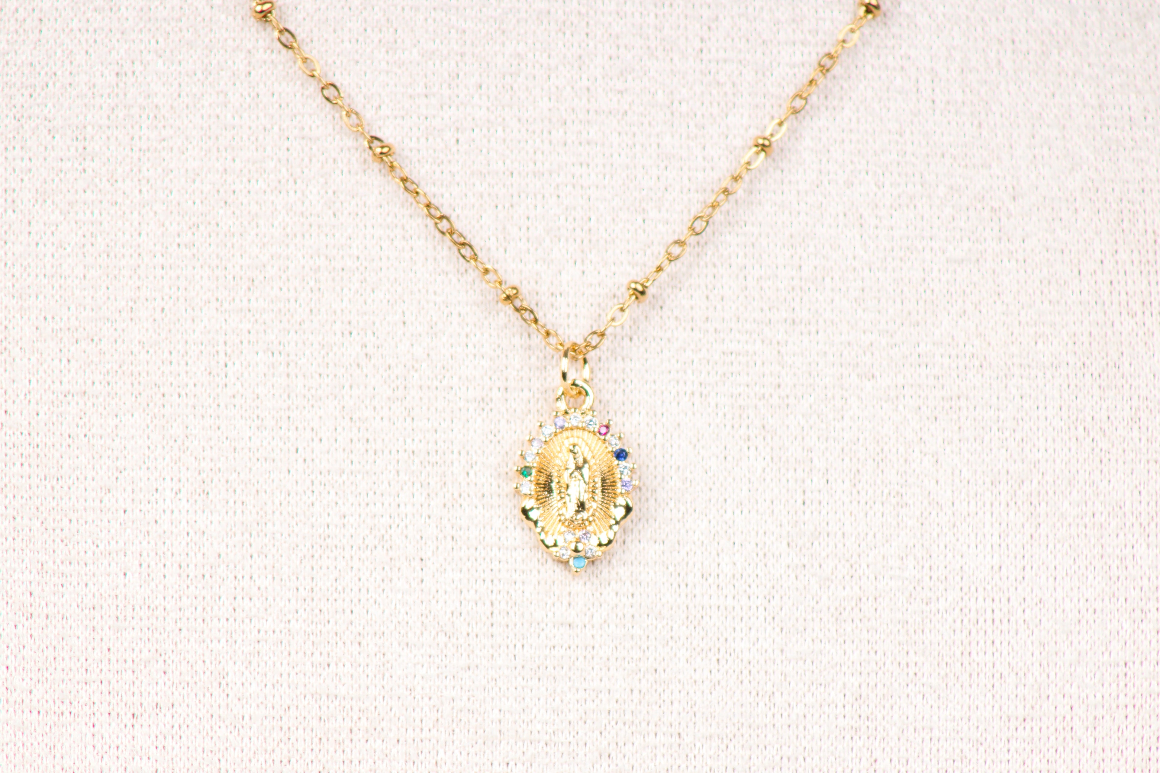 Jungfrau Maria Kette - Gold