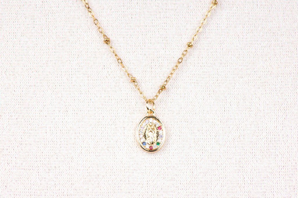 Jungfrau Maria Kette - Gold