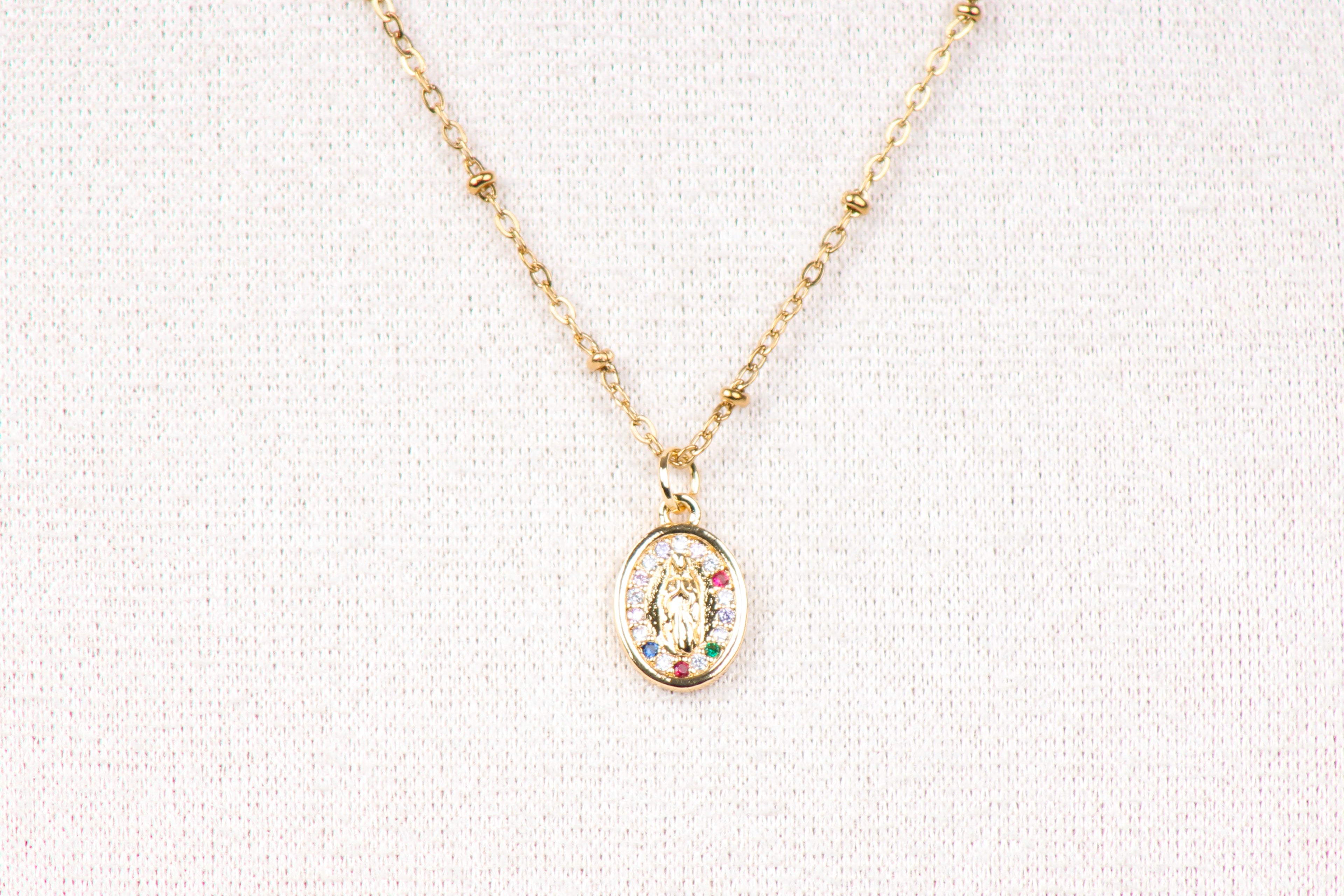 Jungfrau Maria Kette - Gold