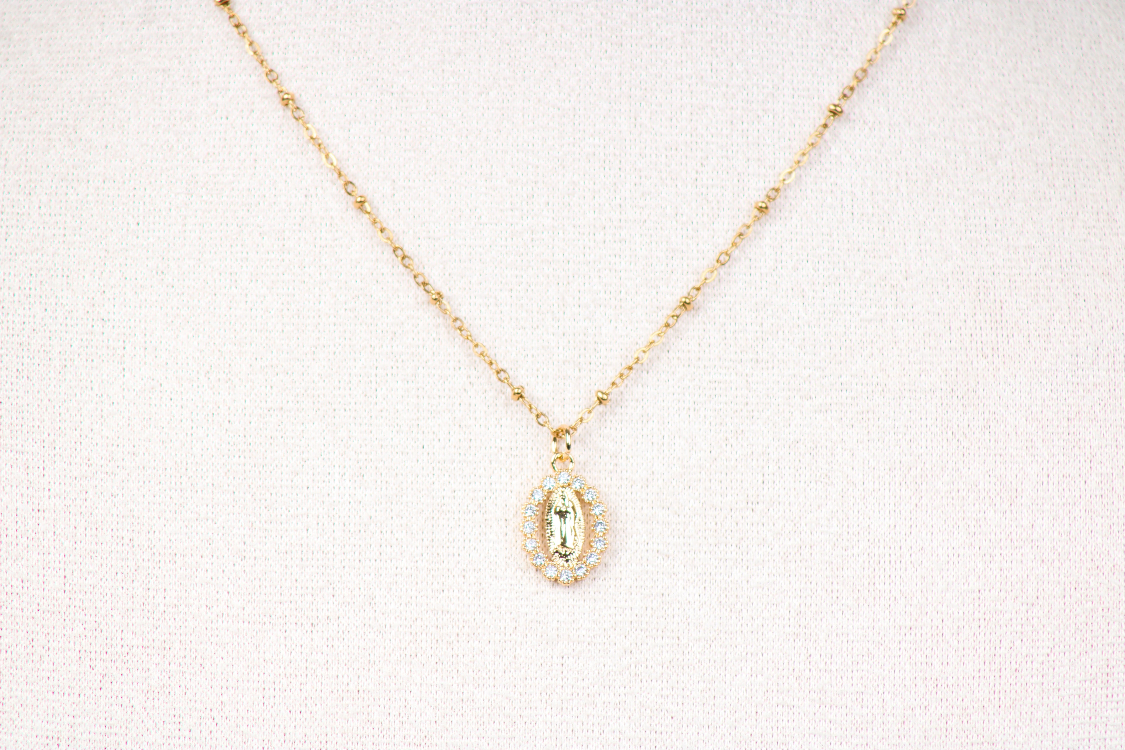 Jungfrau Maria Kette - Gold