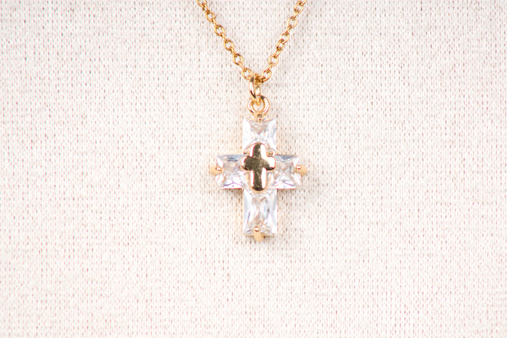 Kreuz Kette - Gold