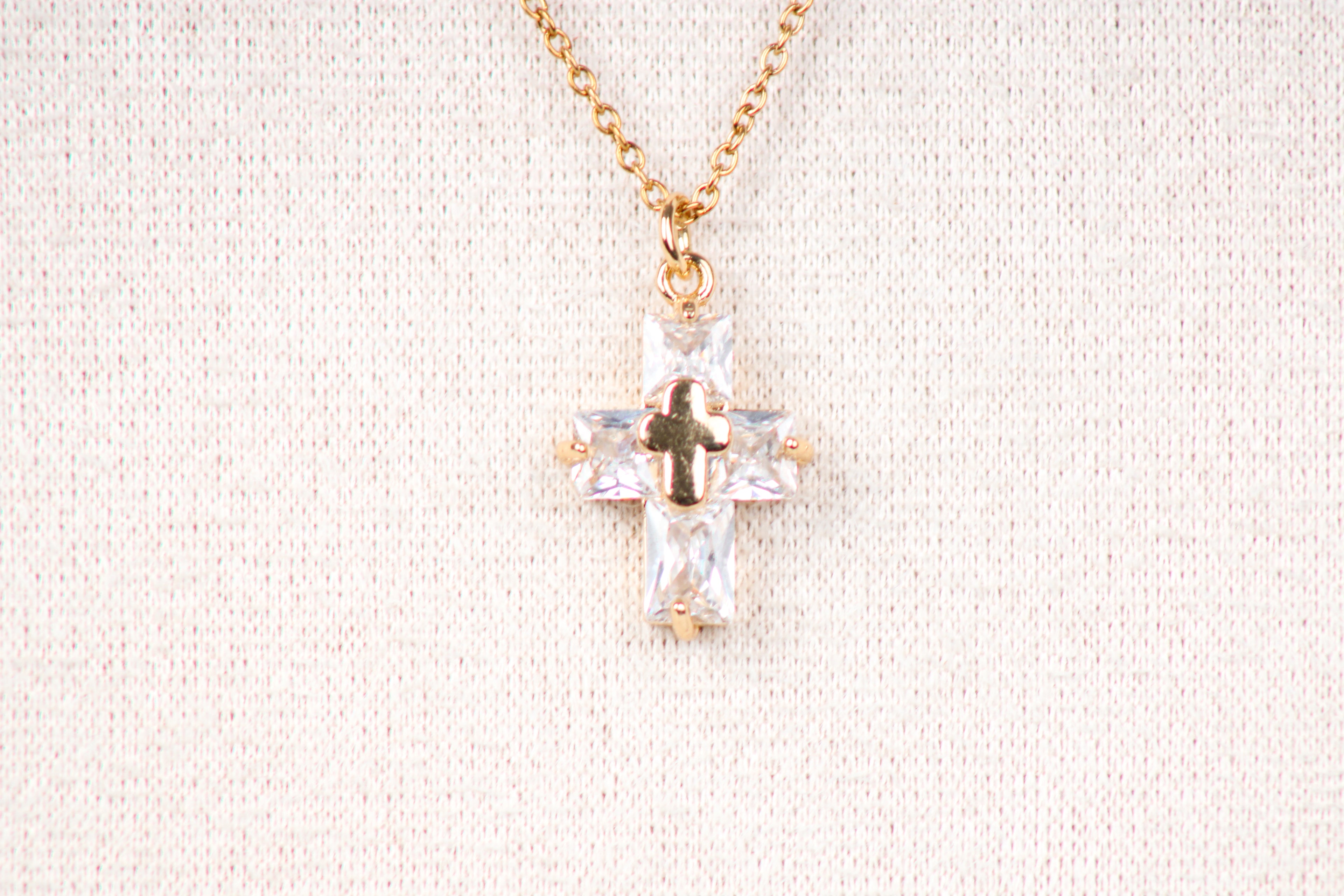 Kreuz Kette - Gold