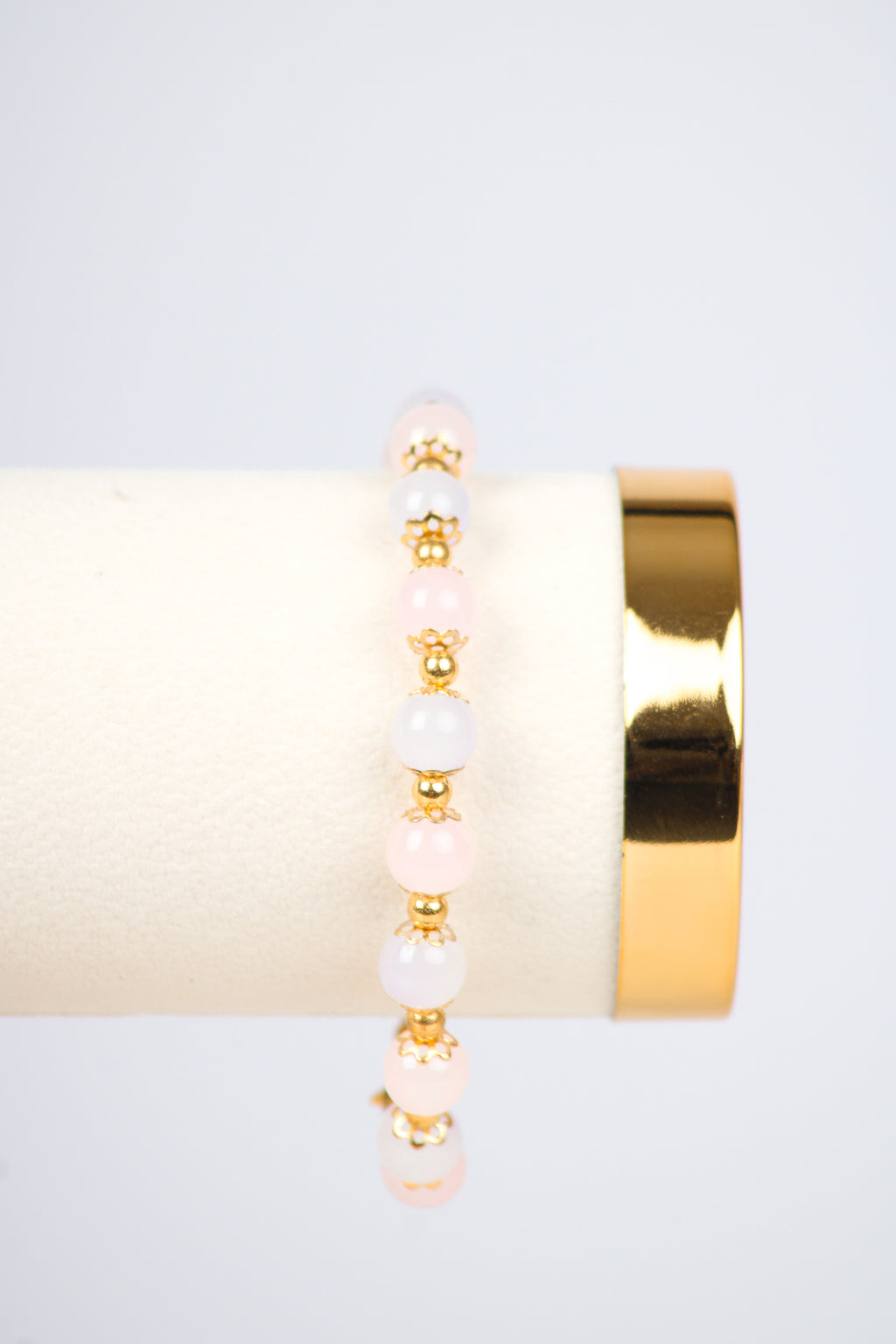 Armband - Lila Rosa / Gold